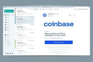 An example of a promotional email sent by coinbase